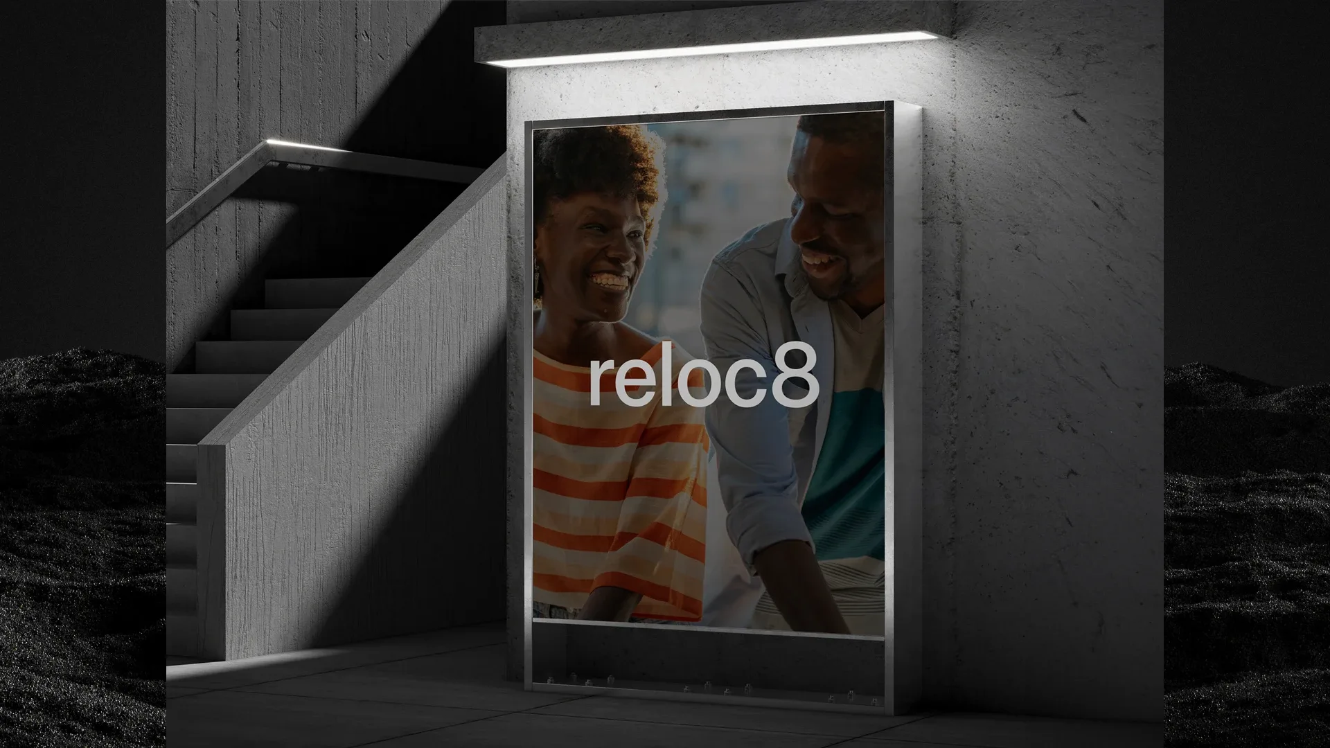 Reloc8 brand campaign visual