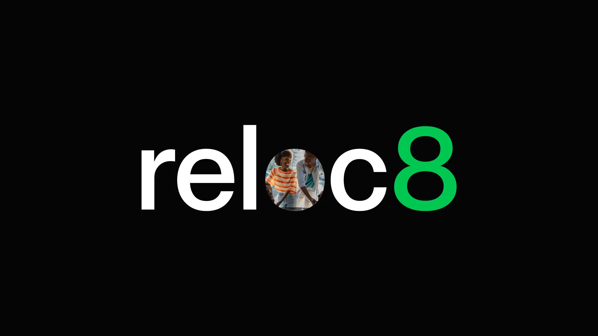 Reloc8 logo design — Kigali mobility and real estate brand