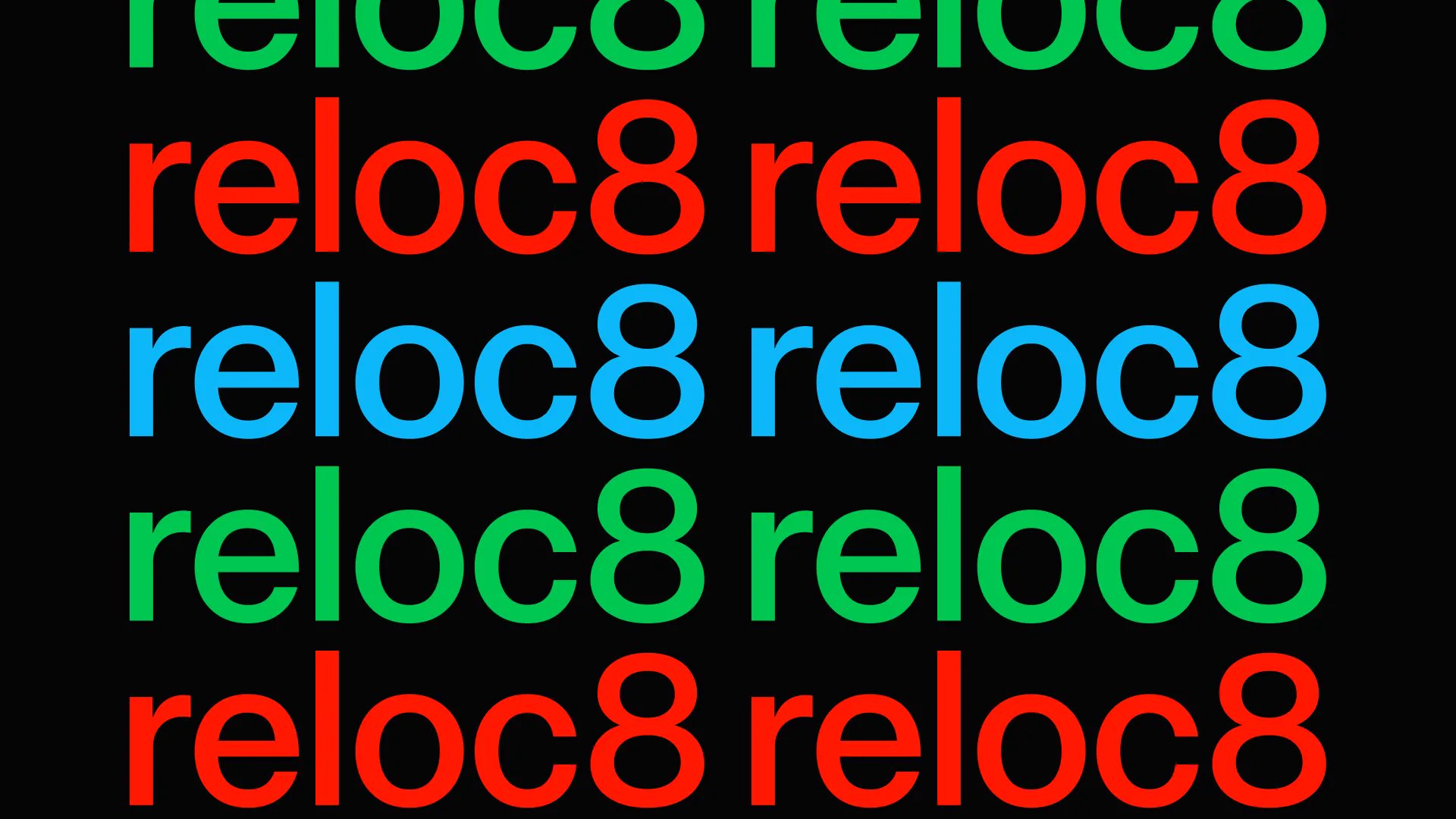 Reloc8 brand typography system